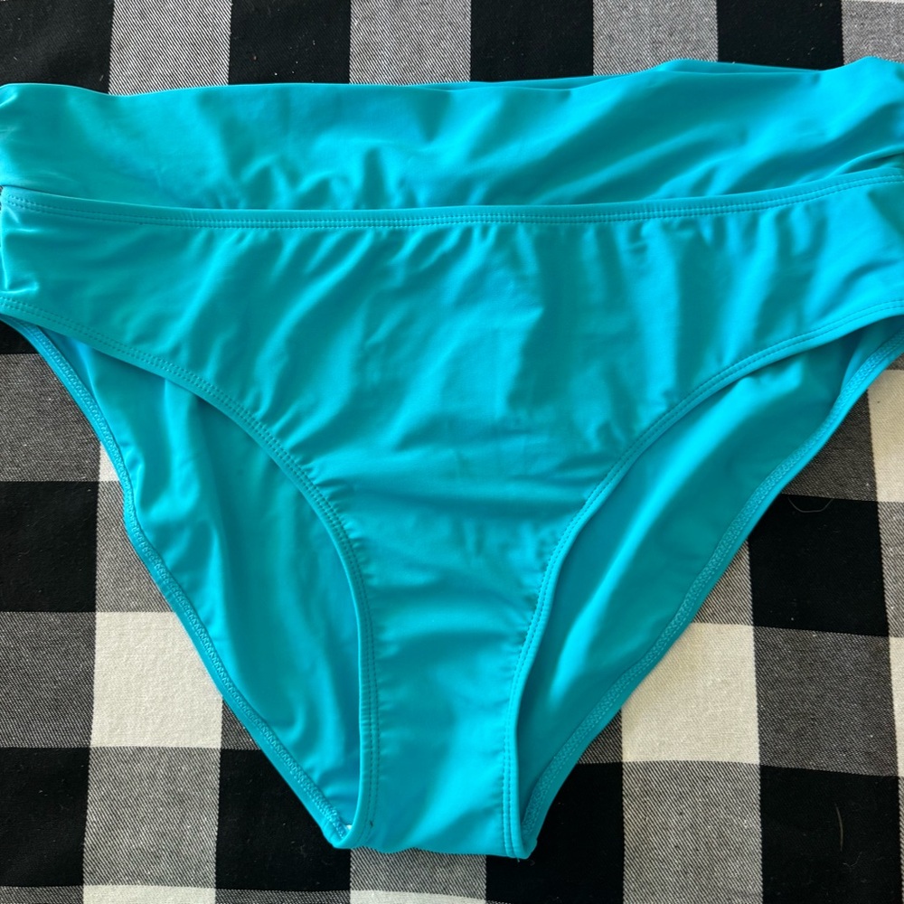 Turquoise Blue Bikini Bottom  - Size 2X